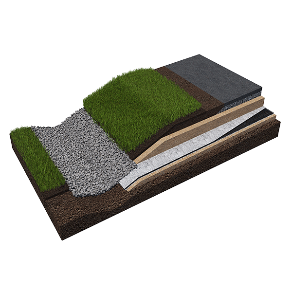 Пластовый дренаж под конструкцией дороги